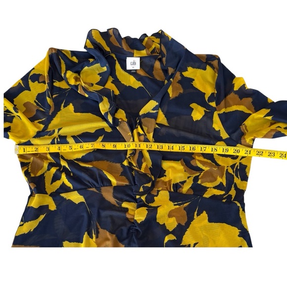 CAbi Navy Floral Midnight Midi Dress, Size Extra Large - Picture 8 of 14